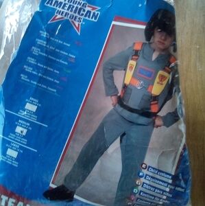 Boy's Stealth Fighter Pilot Halloween Costume Size M Ages 5-7 American Hero